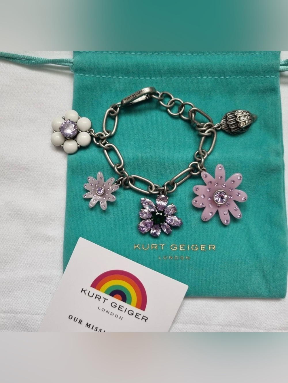 S Kurt Geiger DAISY CRYSTAL BRACELET NWOT Retails $155